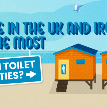 Missä Yhdistyneessä kuningaskunnassa ja Irlannissa on eniten rantoja, joilla on wc-tilat?